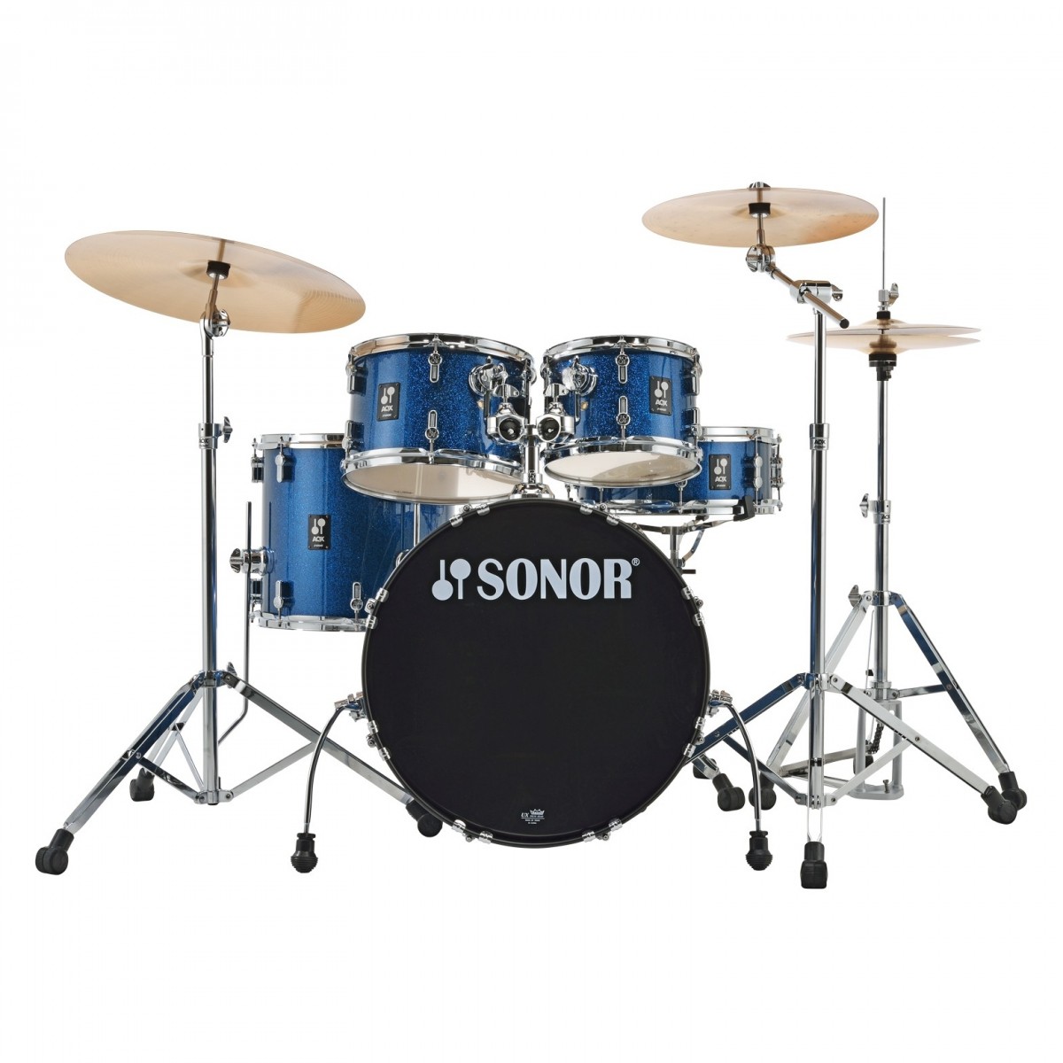 Sonor AQX 20 5pc Drum Kit w/Hardware Blue Ocean Sparkle
