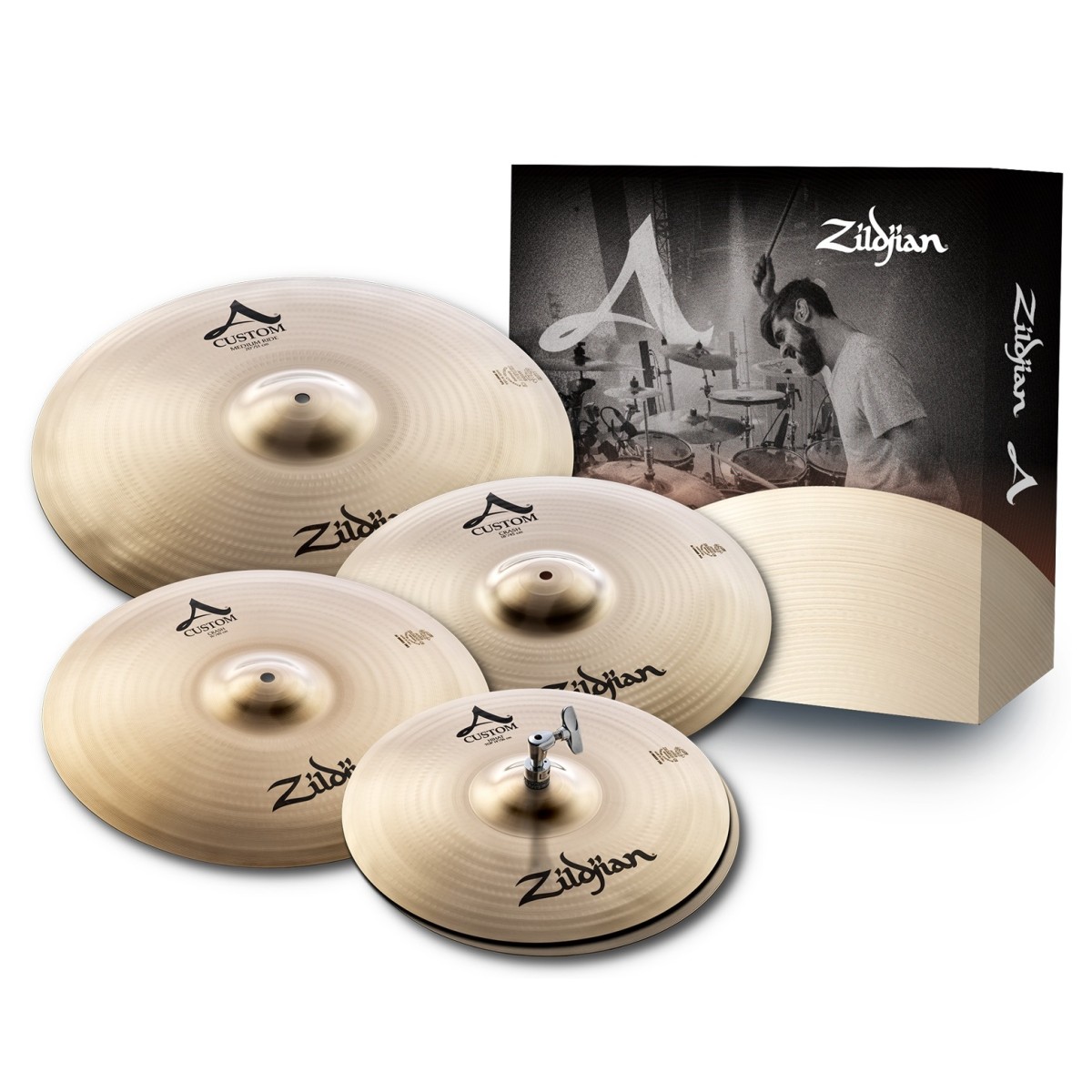 Zildjian A Custom Cymbal Box Set with Free 18 A Custom Crash