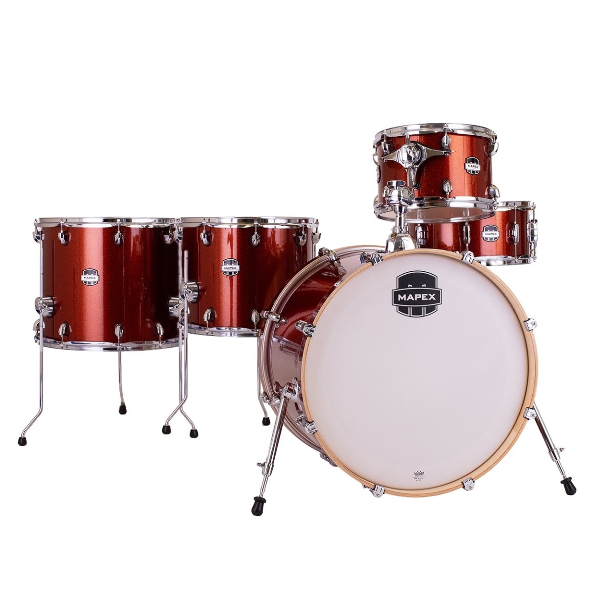 Mapex Mars Birch 22 5pc Crossover Shell Pack Blood Orange Sparkle