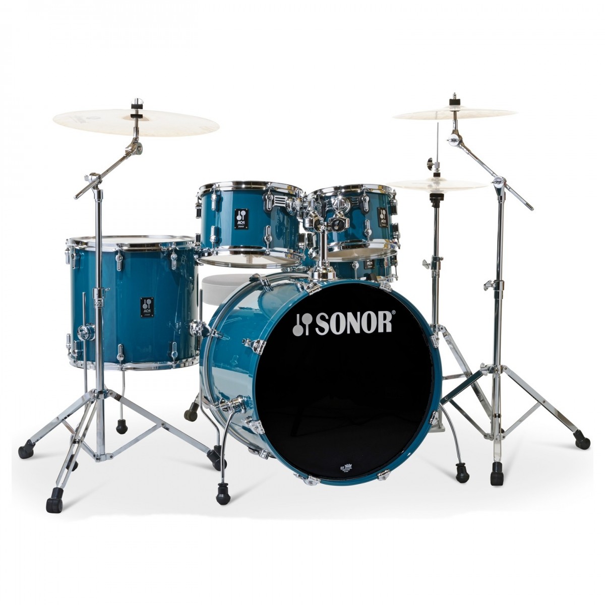 Sonor AQ1 22 5pc Drum Kit w/Hardware Caribbean Blue