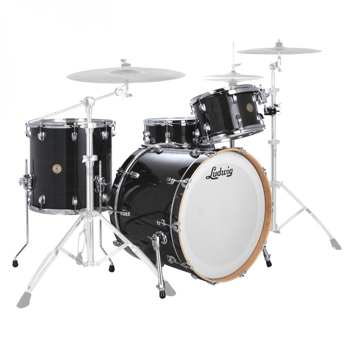 Ludwig Continental 22 4pc Shell Pack Black Lacquer