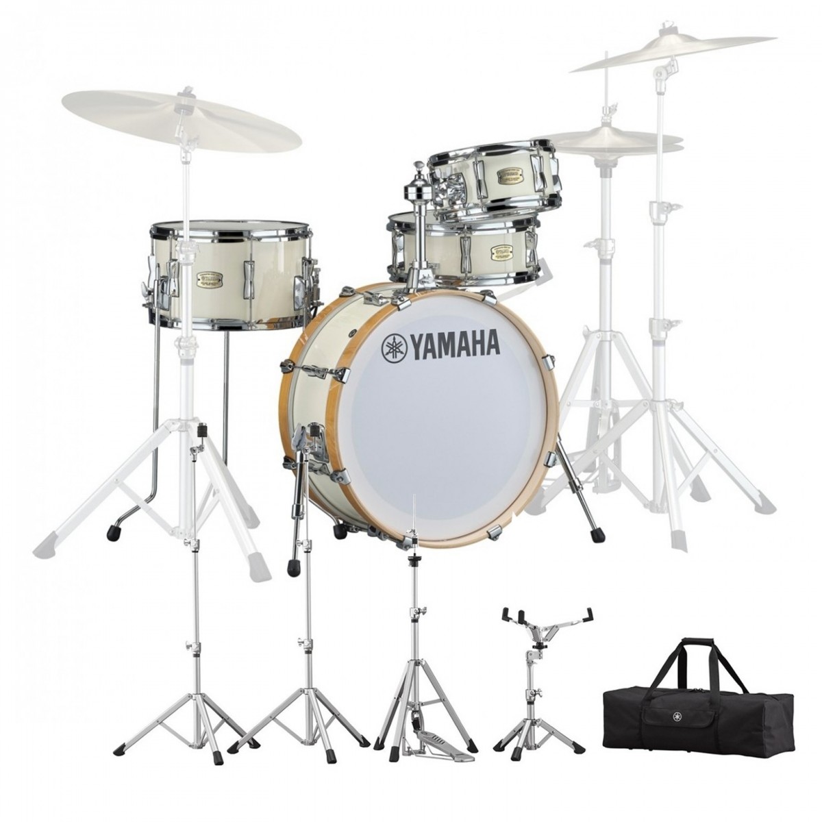 Yamaha Stage Custom Hip 20" 4pc w/Crosstown Hardware Classic White