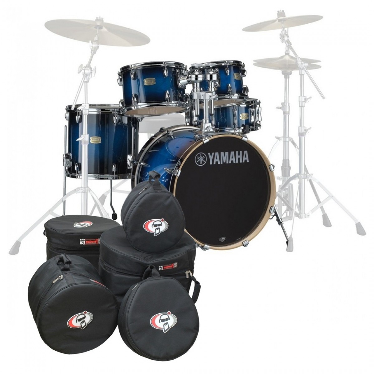 Yamaha Stage Custom Birch 22 5pc Shell Pack w/Bags Blue Sunburst