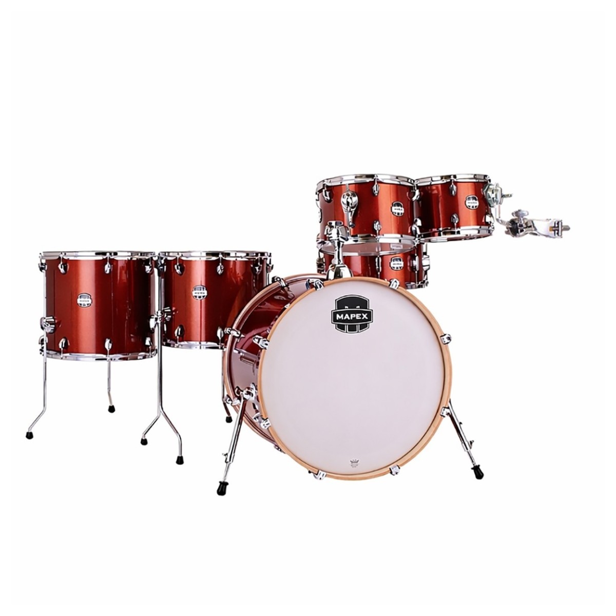 Mapex Mars Birch 22 6pc Crossover Shell Pack Blood Orange Sparkle