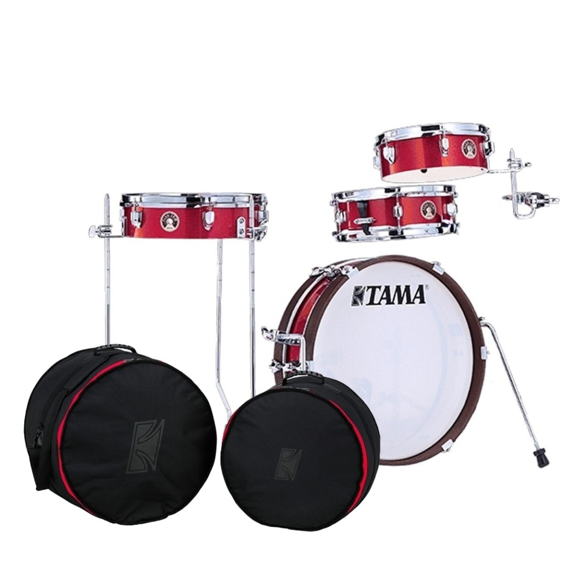 Tama Club-JAM Pancake 18" 4pc Shell Pack w/Bag Set Burnt Red Mist