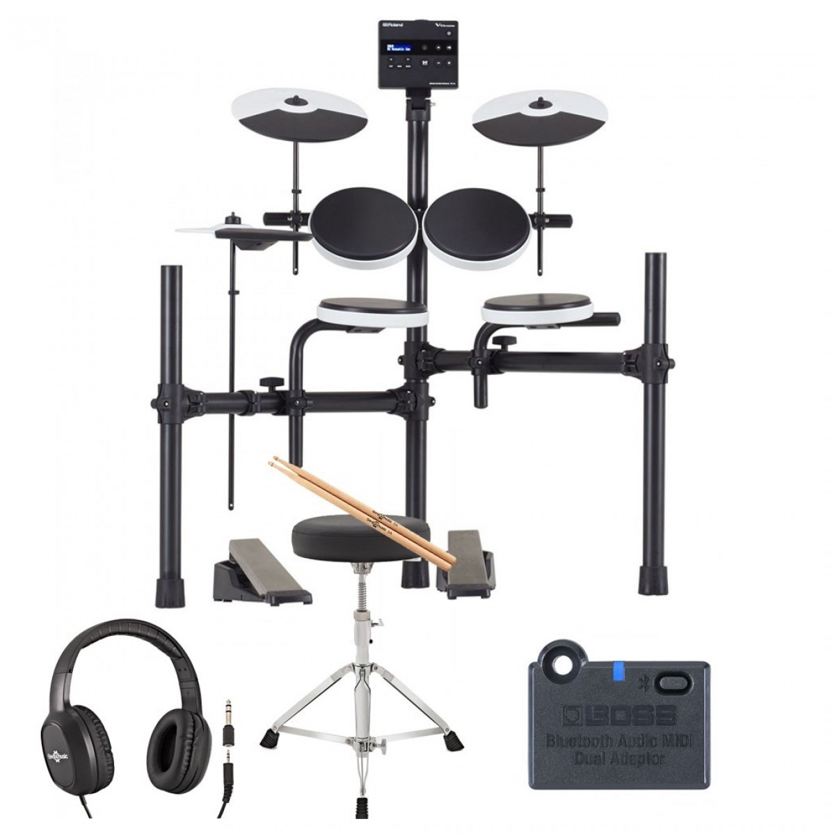 Roland TD-02K V-Drums Electronic Drum Kit Bundle