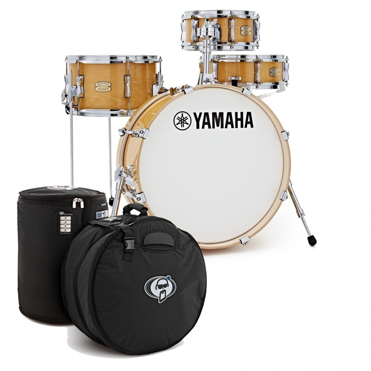 Yamaha Stage Custom Hip 20" 4pc Shell Pack Natural Wood w/Bags