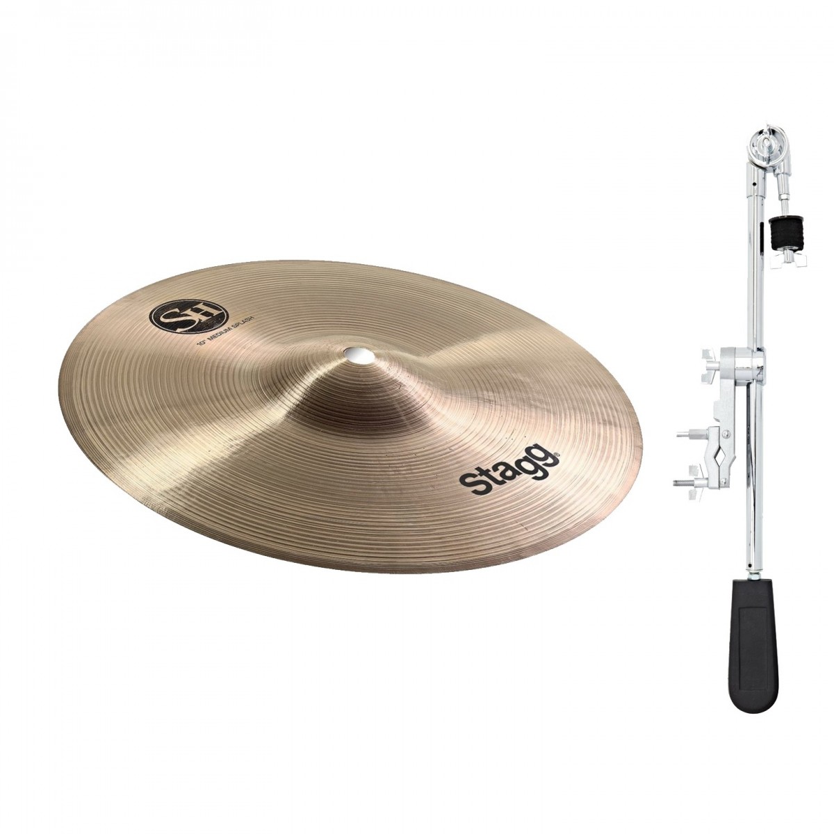 Stagg 10" SH Medium Splash & Deluxe Weighted Cymbal Arm