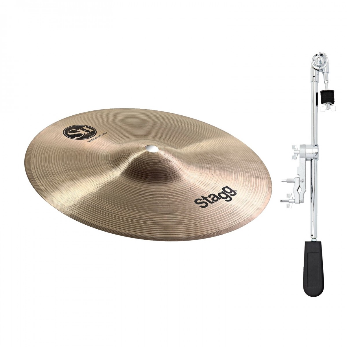 Stagg 12" SH Medium Splash & Deluxe Weighted Cymbal Arm
