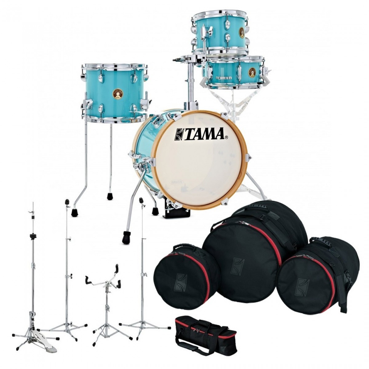 Tama Club-JAM 14" Flyer Gig Pack with Hardware and Bags Candy Aqua Blue