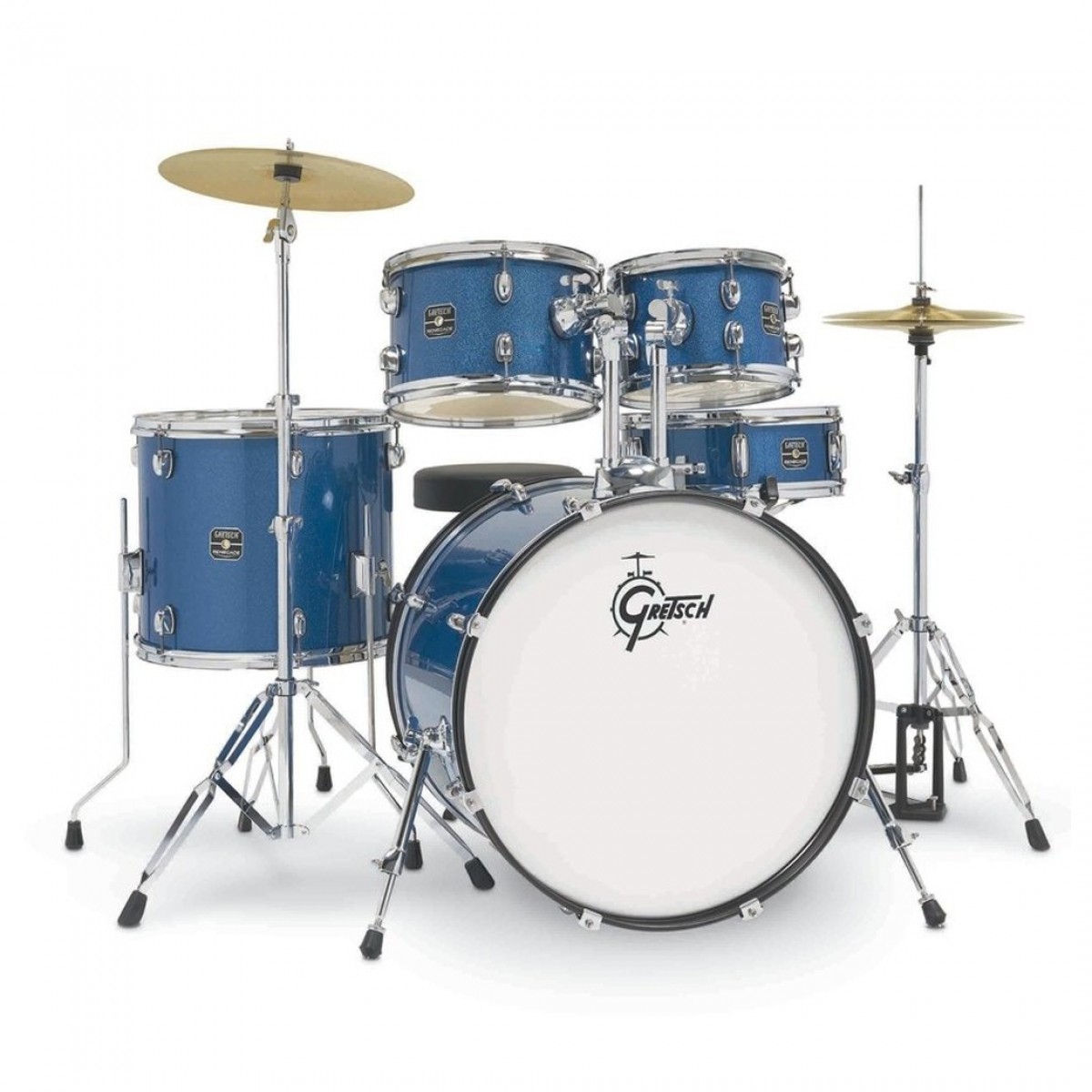 Gretsch Renegade 22" Drum Kit with Hardware & Cymbals Blue Sparkle