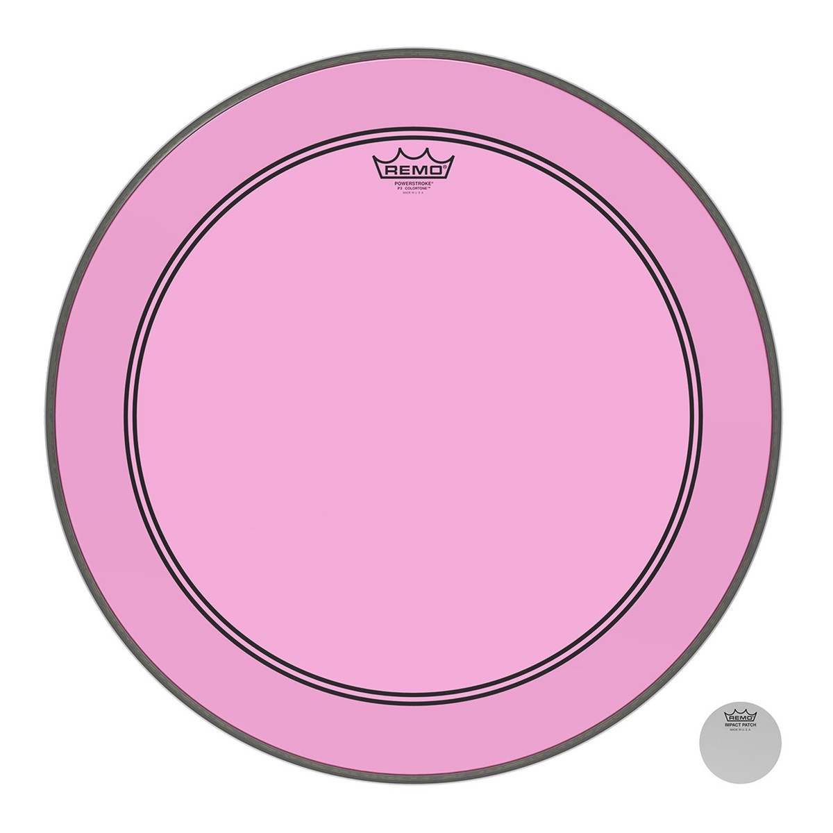Remo Powerstroke 3 Colortone Pink 22 Bass Drum Head