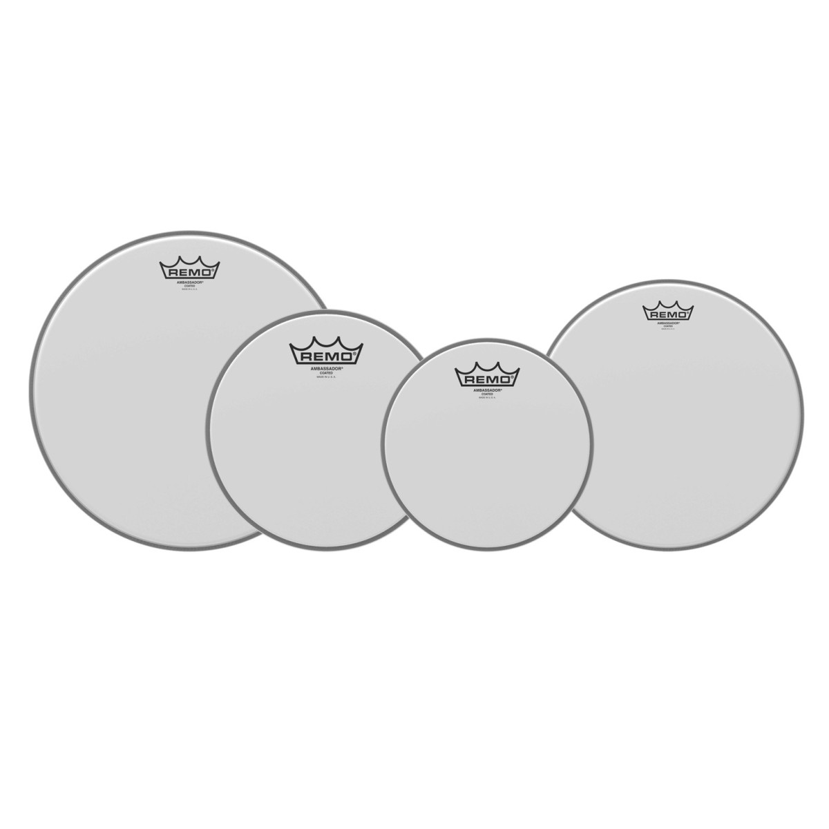 Remo Ambassador Coated Tom Pack - 10 12 16" Heads + 14 Ambassador
