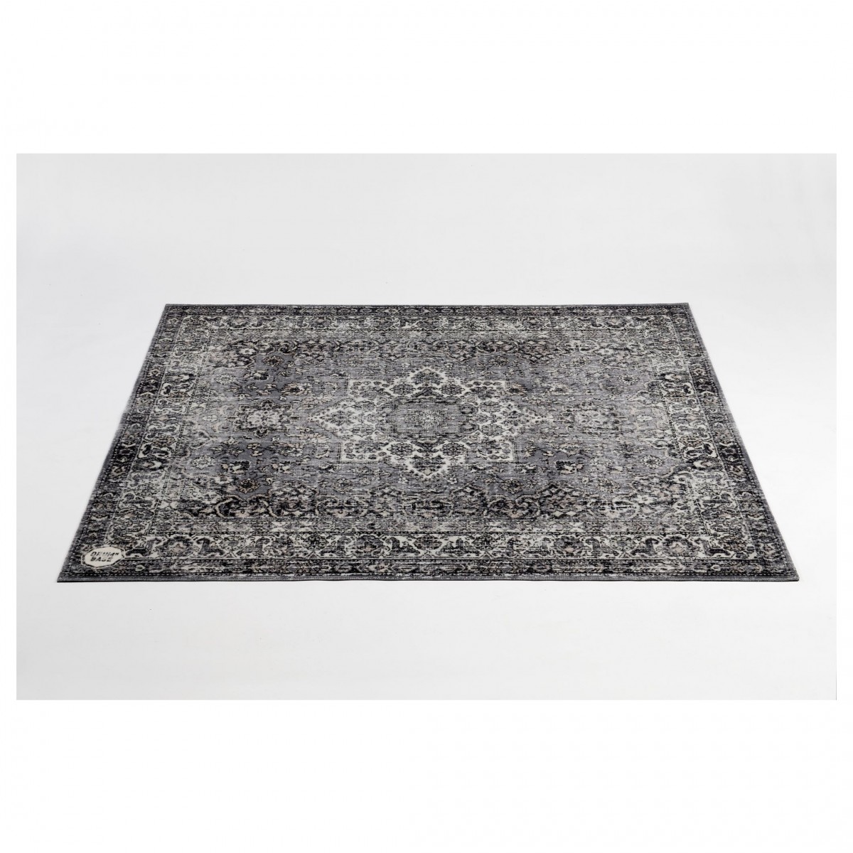 Drum n Bass Vintage Persian Stage Drum Rug Grey