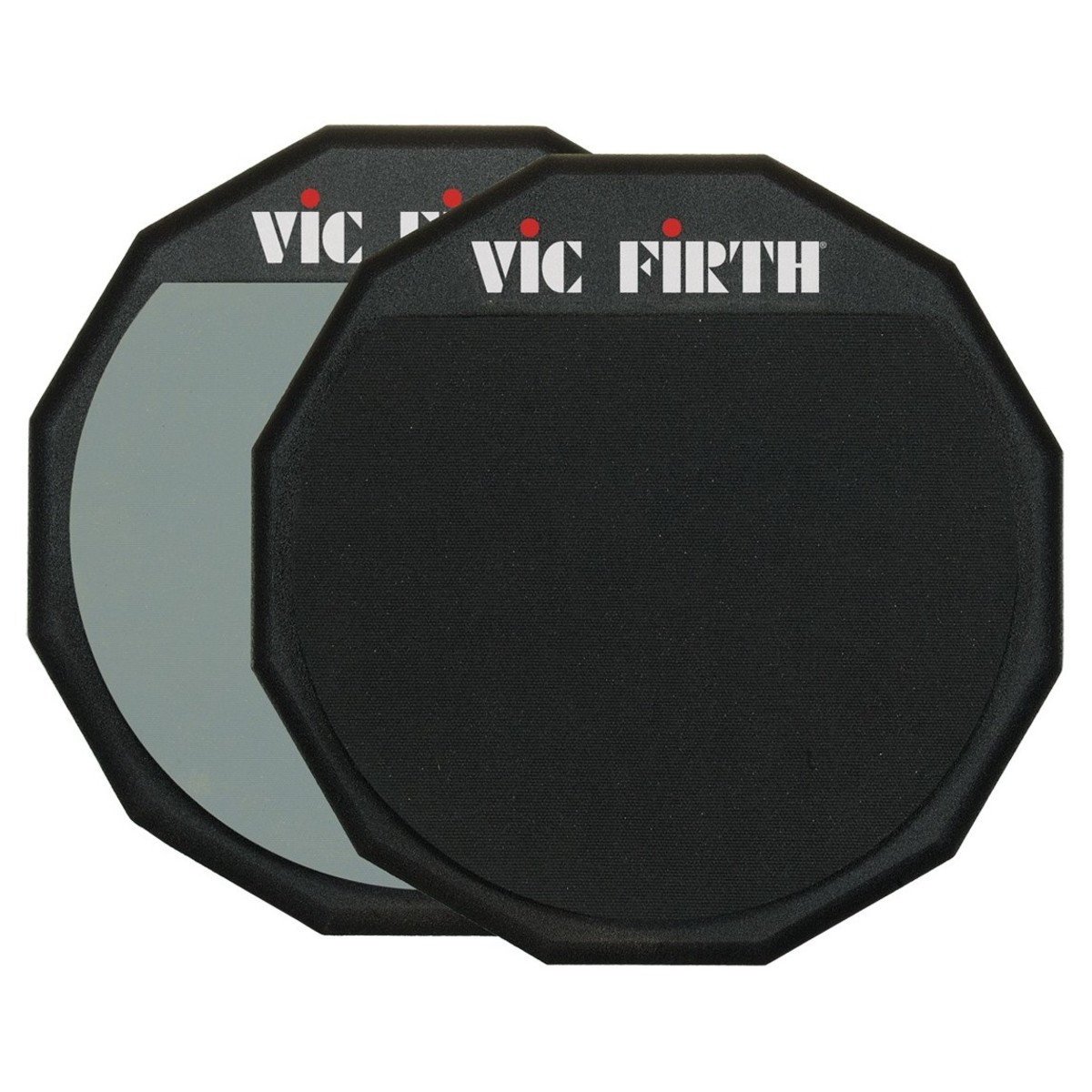 Vic Firth 12 Double Sided Practice Pad with Soft and Hard Rubber