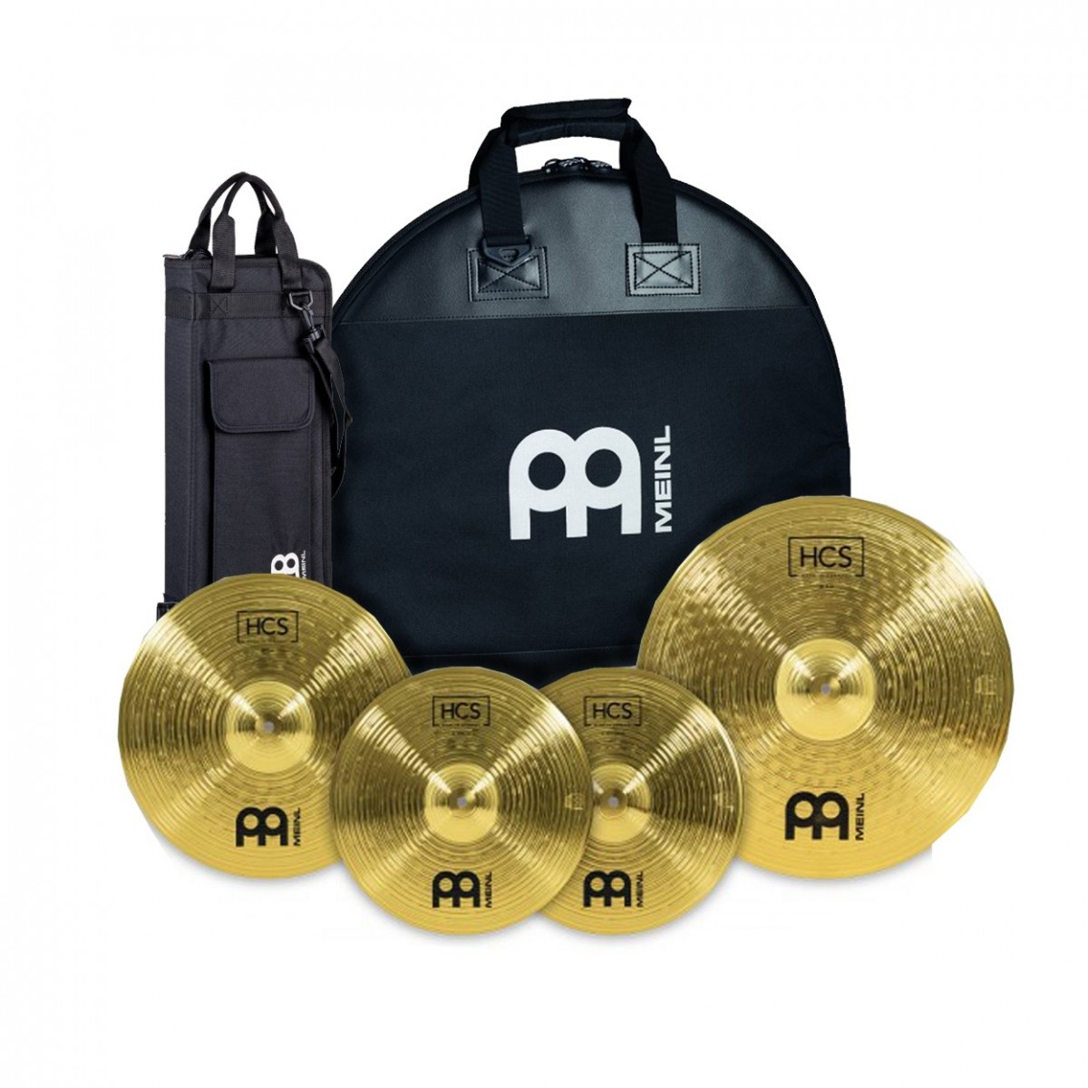Meinl HCS Cymbal Set Plus Cymbal & Stick Bag Bundle