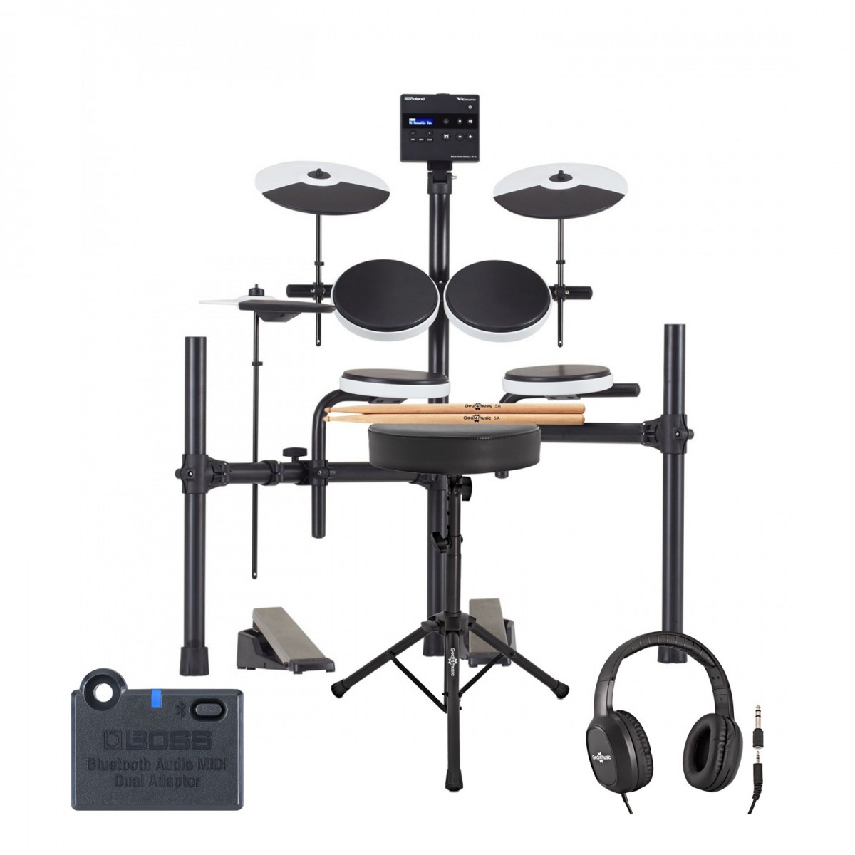 Roland TD-02K V-Drums Kit with Accessory Pack and Bluetooth