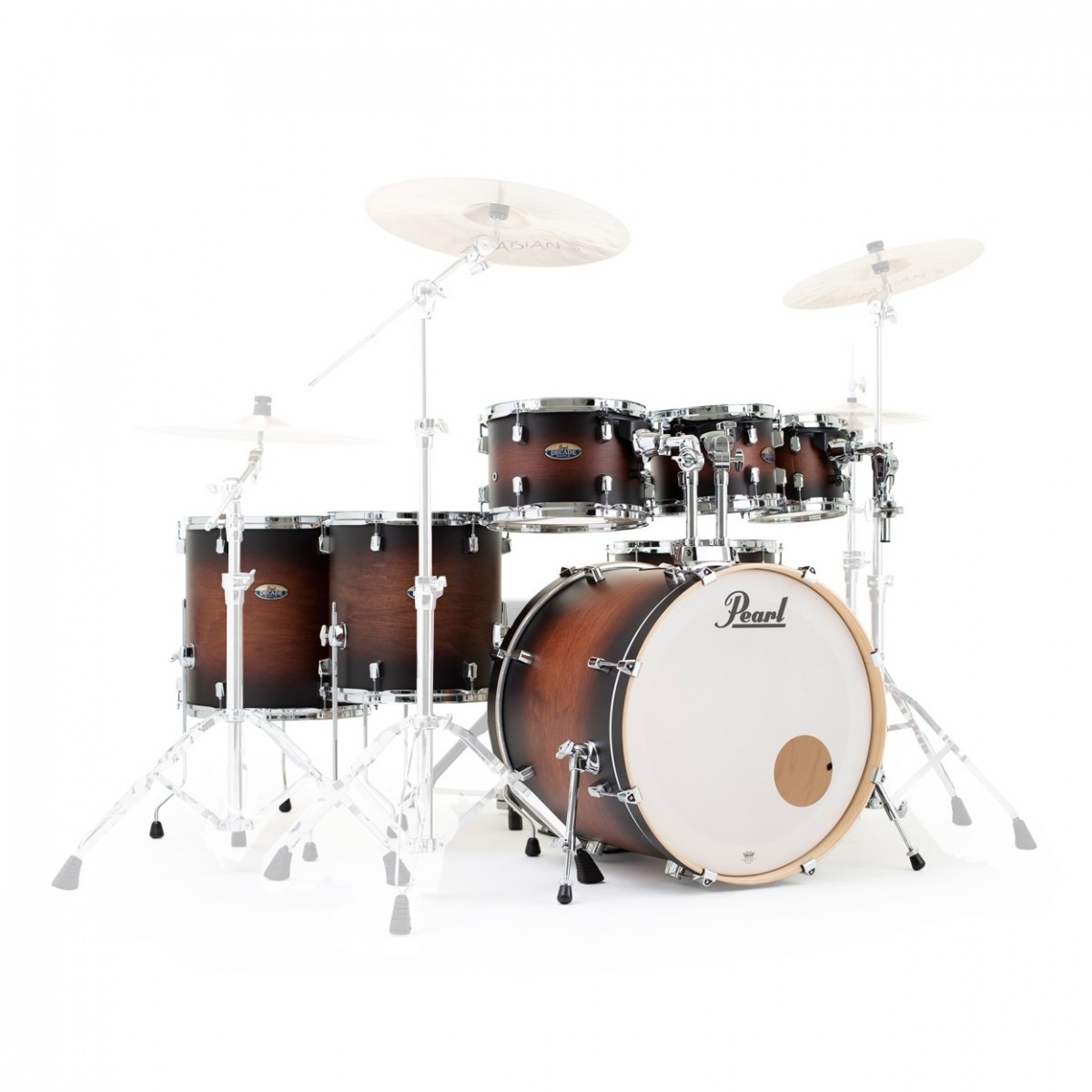 Pearl Decade Maple 22 7pc Shell Pack Satin Brown Burst