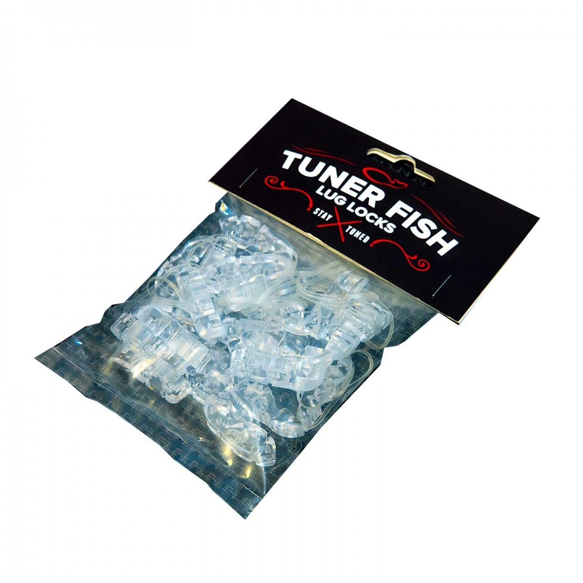 Tuner Fish Lug Locks Clear 24 Pack
