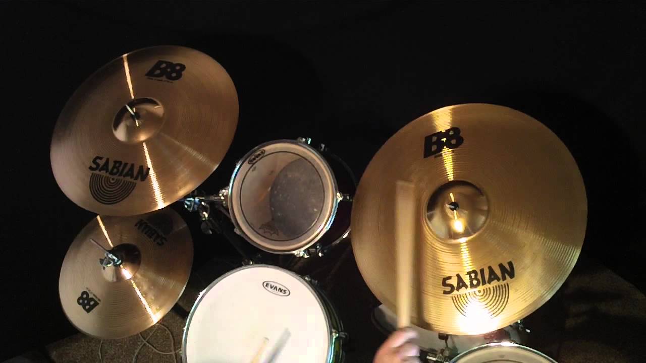 HD VIDEO Sabian B8 Cymbal Set: 20″ Ride; 18″ Thin Crash; 14″ Hi Hats cymbals demo test sound