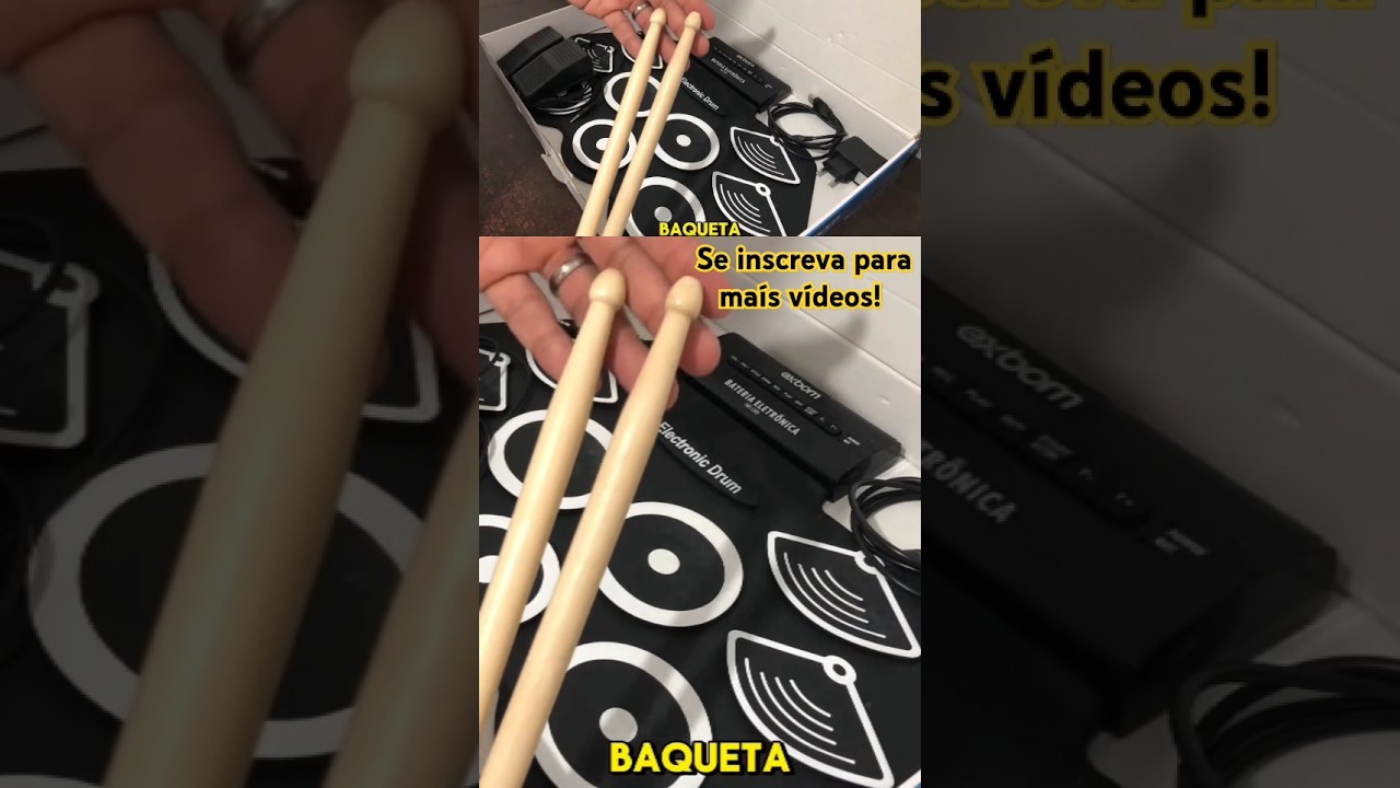 Review completo sobre a Bateria eletrônica portátil de silicone!