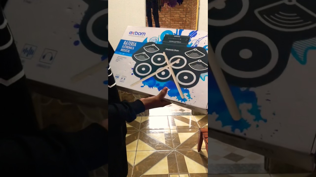 BATERIA ELETRÔNICA BARATA #bateriaeletrônica #drums #barato #batera #viral #shorts #compras #review