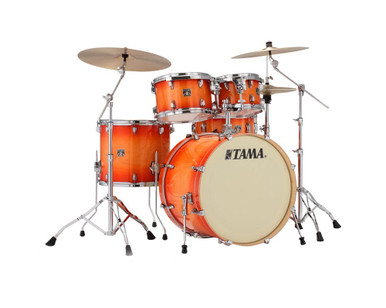 Tama Superstar Classic Maple 22" 5-piece Acoustic Shell Pack in Tangerine Lacquer Burst