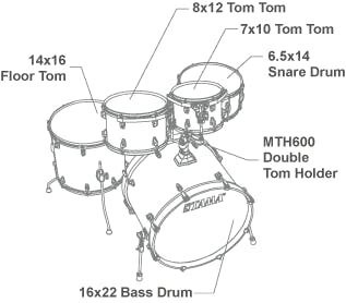 Tama Superstar Classic Maple 22" 5-piece Acoustic Shell Pack in Blue Lacquer Burst - Image 5