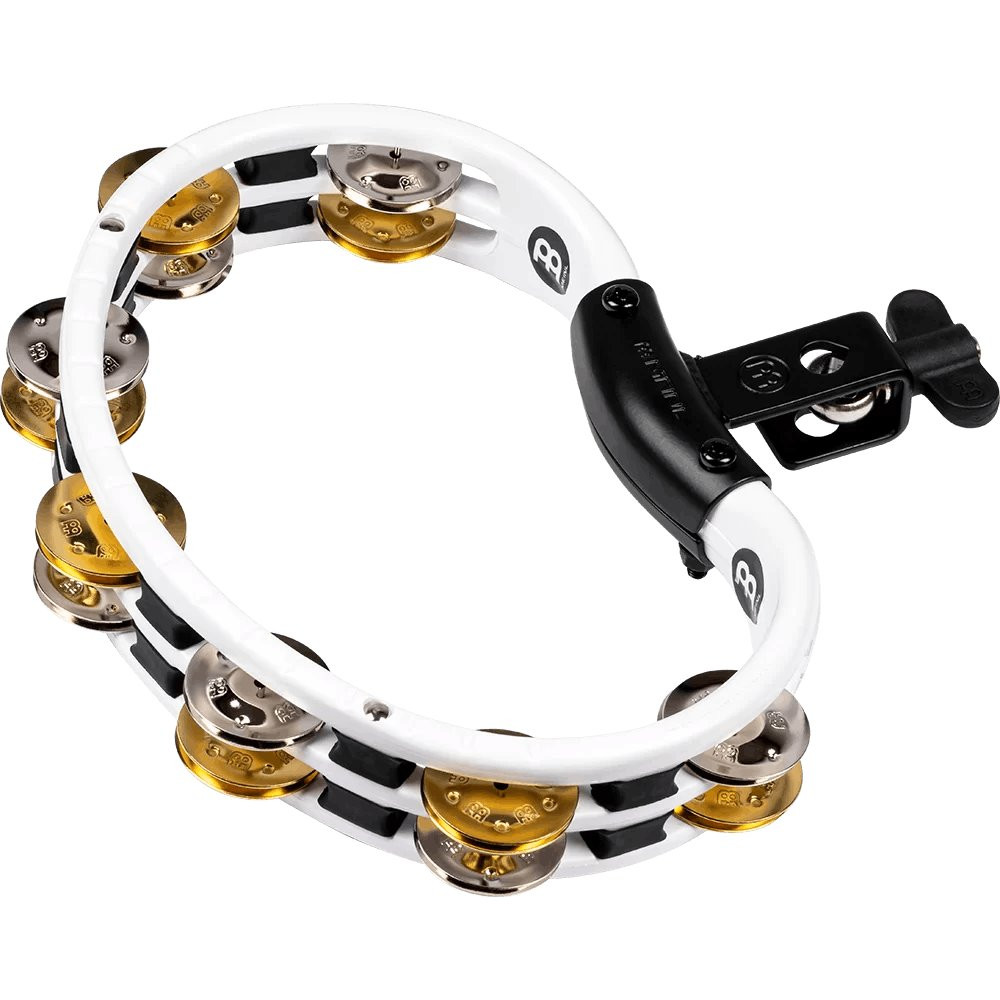 Meinl Mountable Tambourine in White with Steel & Brass Jingles - Image 5
