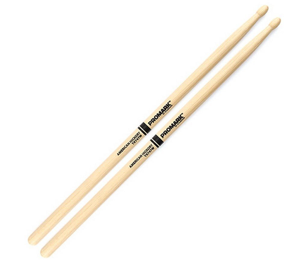 Promark 747 Hickory"Rock" Wood Tip Drum Sticks - Image 5