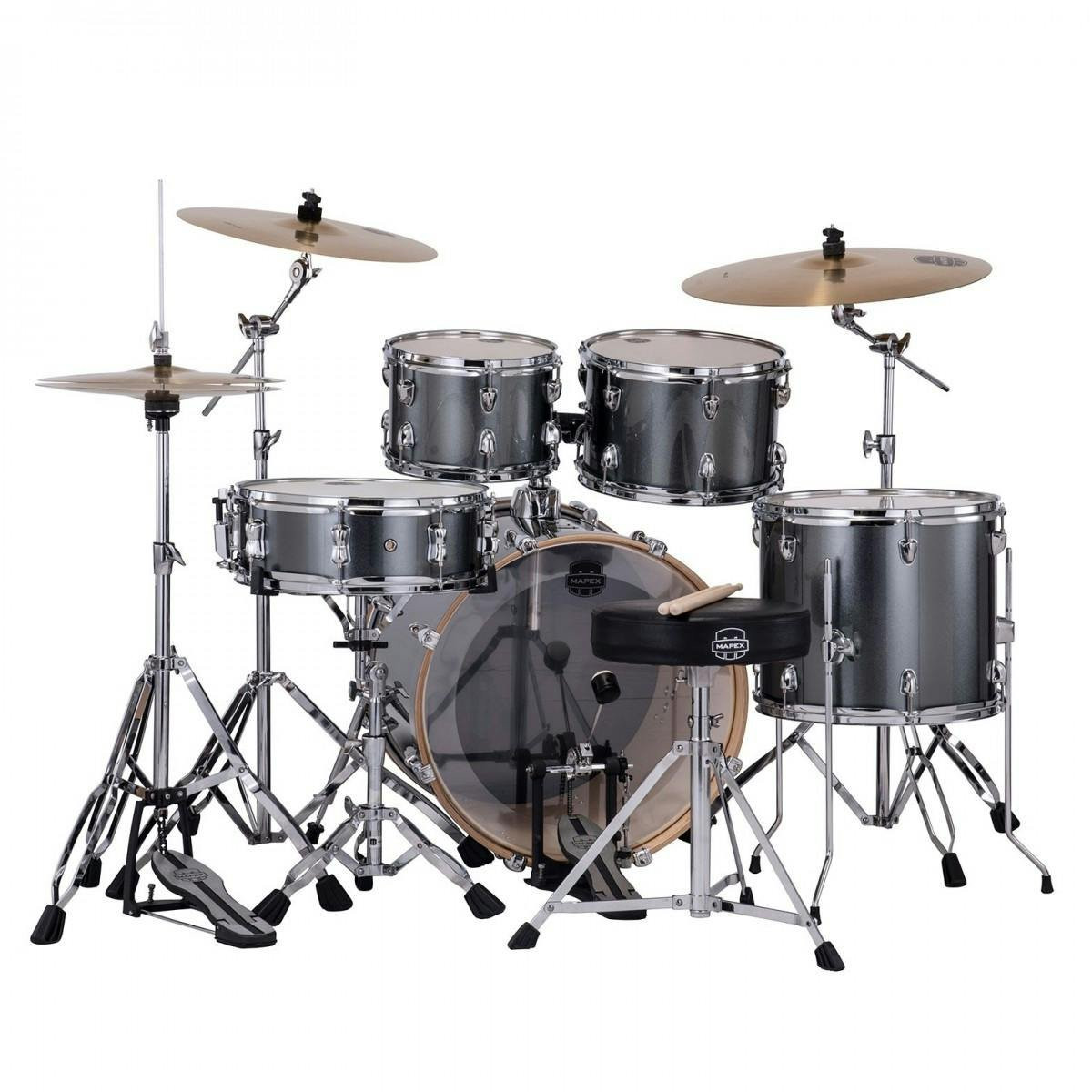 Mapex Venus 22" Acoustic Drum Kit in Steel Blue Metallic - Image 5