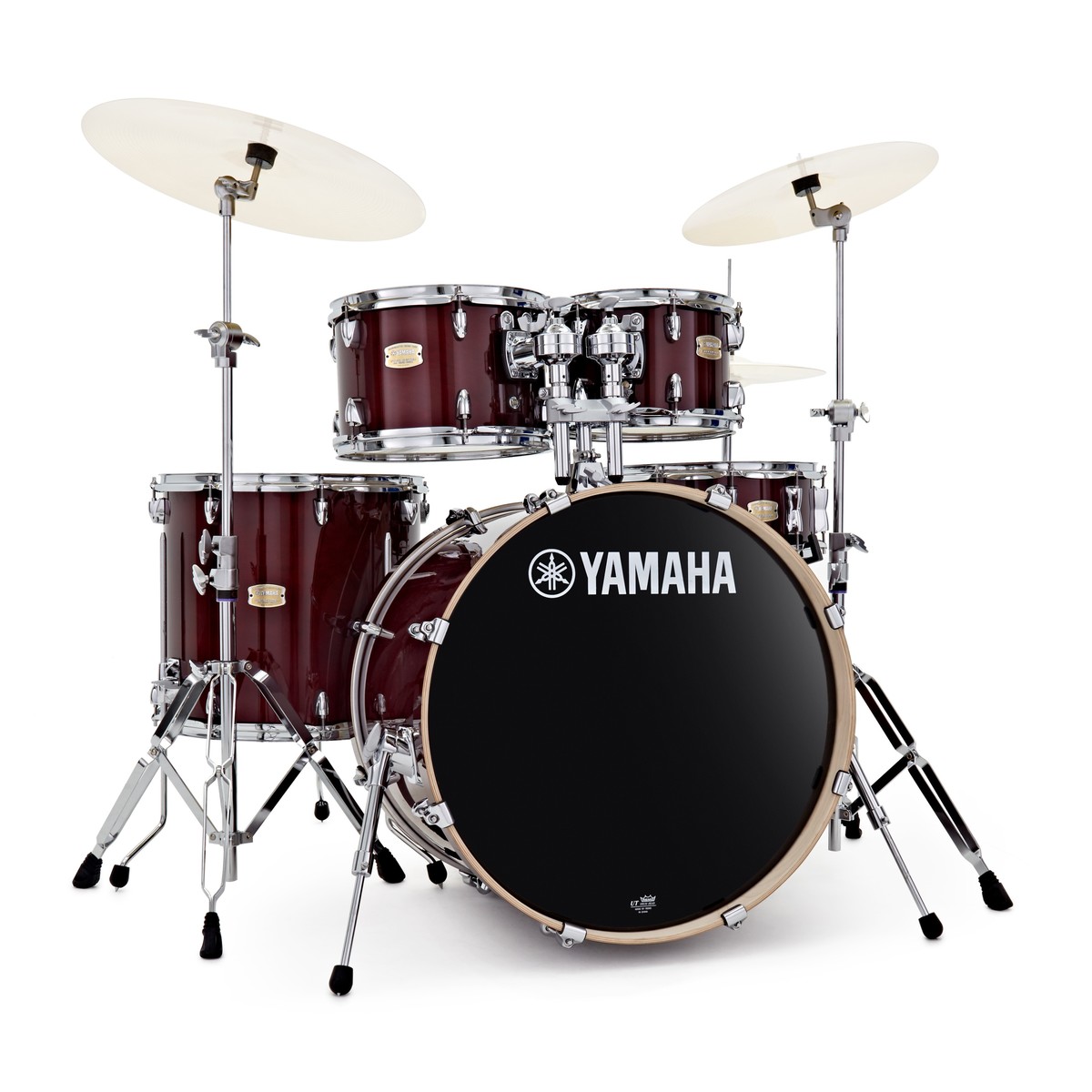 Yamaha Stage Custom 22" 5 Piece Shell Pack w/ Hardware Cranberry Red