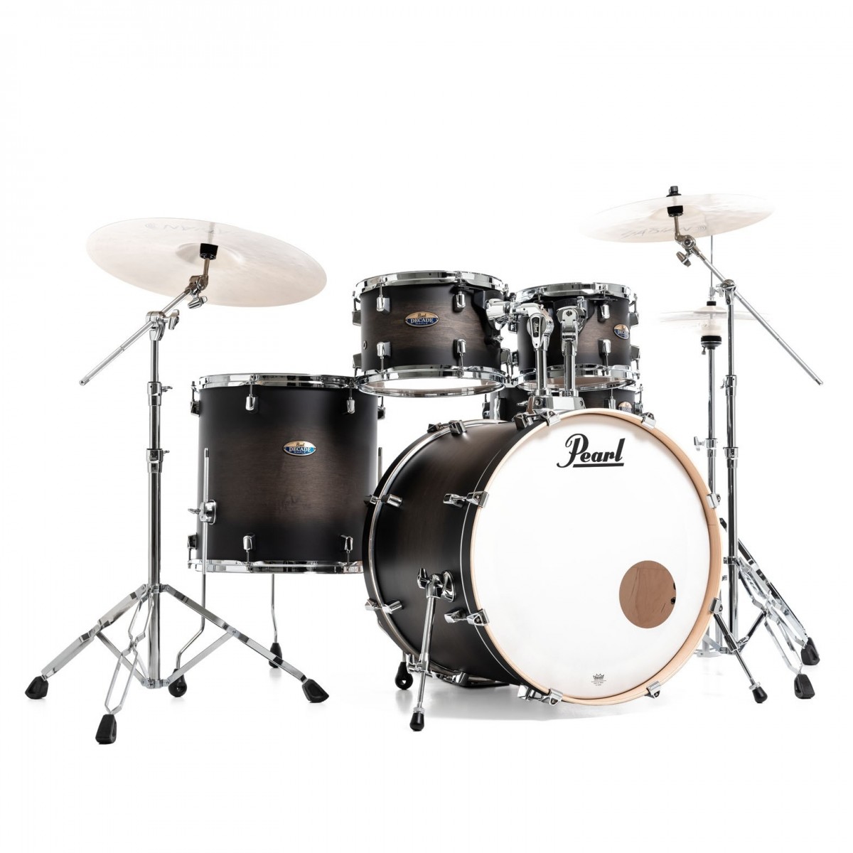 Pearl Decade Maple 22 Am Fusion Drums w/Hardware Satin Black Burst