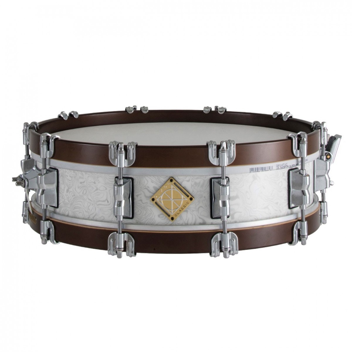 Dixon Drums 14 x 3.5 Classic Series Sub Zero Maple w/Maple Hoops