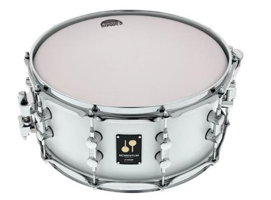 Sonor Momentum Snare Drum in Satin Pure White (Maple, 14x6.5)