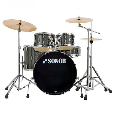 Sonor AQX Stage 22" Acoustic Drum Kit in Black Midnight Sparkle