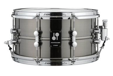 Sonor Kompressor 13x7 Brass Snare Drum, Black Nickel Plated