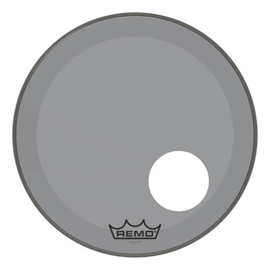 Remo Powerstroke 3 Colortone Bass Drum Head - Smoke - 20" - with 5" Offset Hole