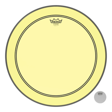 Remo Powerstroke 3 Colortone Bass Drum Head - Yellow - 20"