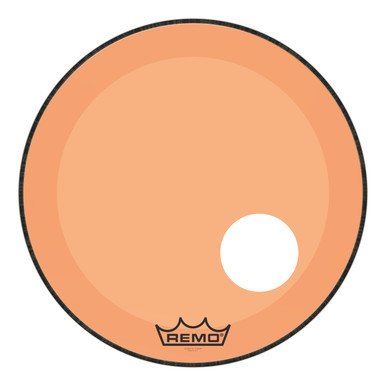 Remo Powerstroke 3 Colortone Bass Drum Head - Orange - 22" - with 5" Offset Hole