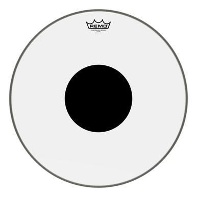 Remo 18" CS Clear Floor Tom Head with Black Dot