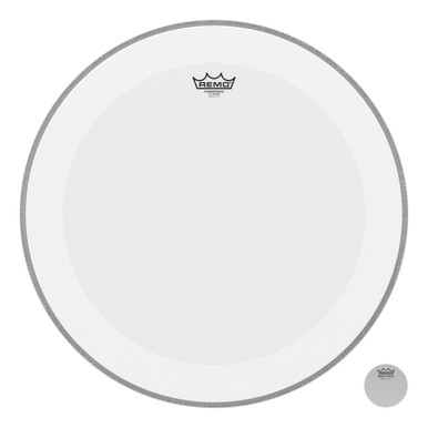 Remo Powerstroke 4 Coated Bass Drum Head with Double Layer and Clear Dot - 22"