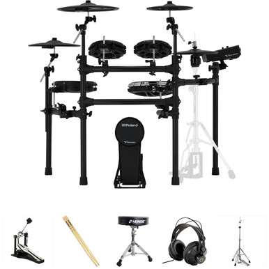 Roland TD513 kit with Throne, Pedal, Headphones, Sticks, Hi Hat Stand