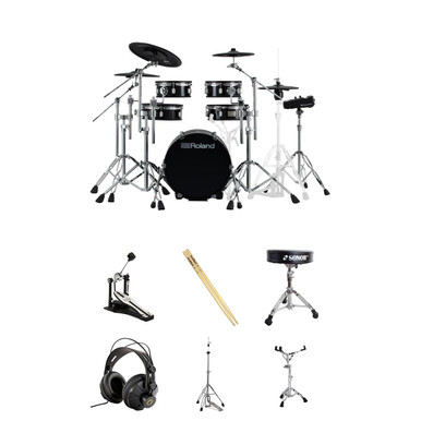 Roland VAD316 Kit with throne, pedal, headphones, sticks, hi hat stand and snare stand