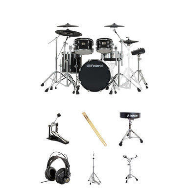 Roland VAD516 kit with throne, Pedal, Headphones, Sticks, Hi hat Stand and Snare stand
