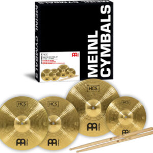 Meinl HCS Bonus Pack 13" Hihat + 14" Crash + 10" Splash + SB106 Hybrid Drumsticks