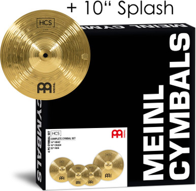 Meinl HCS Cymbal Set 14" Hi-hats, 16" Crash & 20" Ride + 10" Splash