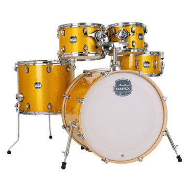 Mapex Mars Birch 20" Fusion Acoustic Drum Kit in Sunflower Sparkle