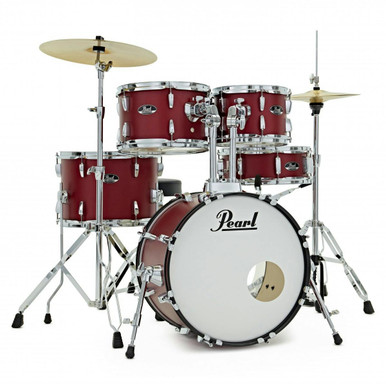 Pearl Roadshow 18" Acoustic Drum Kit in Matte Red