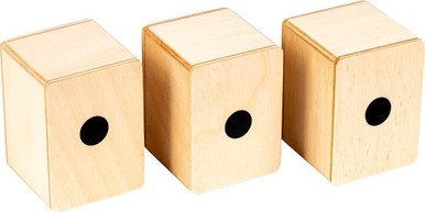 Meinl Mini Cajon Shaker Set of 3 Bubinga Natural Zebrano